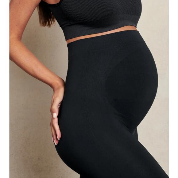 Blanqi Maternity Medium Black Everyday Maternity Belly Support Leggings Seamless - Picture 11 of 11